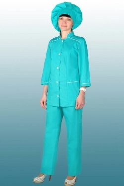 Костюм повара бирюзовый КСМ 1306