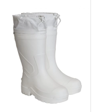 Сапоги из ЭВА с манжетой, МБС КЩС, утепленные, белые (5-1024-W03)