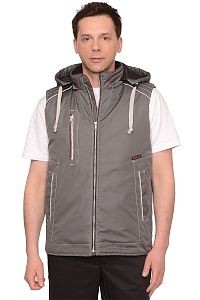 Жилет утепленный "Алекс" с капюшоном т.синий ЖЛТ 932