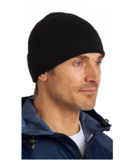 Шапка на флисе трикотажная черная класс 12
