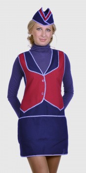 Фартук "Карамель" т.синий/красный СРФ 1115