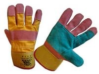 Перчатки "ДОКЕР" спилковые комбинированные усиленная ладонь (уп.12/60)