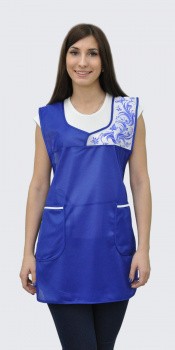 Фартук "Принцесса" васильковый/белый СРФ 1112