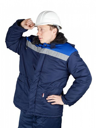 Куртка утепленная "Иртыш" т.синий/василек КРТ 601