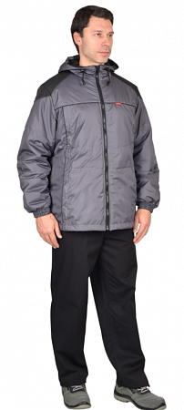 Куртка утепленная "Спринтер" т.серый/черный КРТ 631