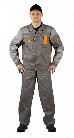 Костюм "Рольф" с п/к серый/св.серый КСМ 348