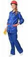 Костюм летний женский "Золушка" с брюками голубой КСМ 102