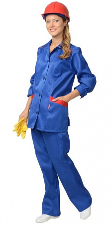 Костюм летний женский "Золушка" с брюками голубой КСМ 102