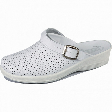 Сабо женские белые (иск. кожа)