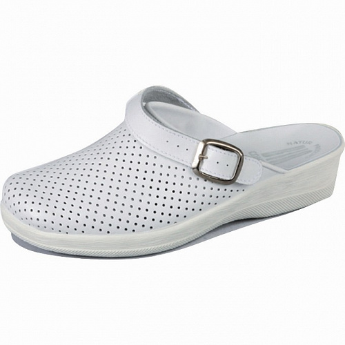 Сабо женские белые (иск. кожа)