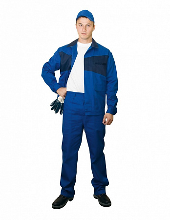 Костюм "Специалист" с брюками василек/т.синий КСМ 239