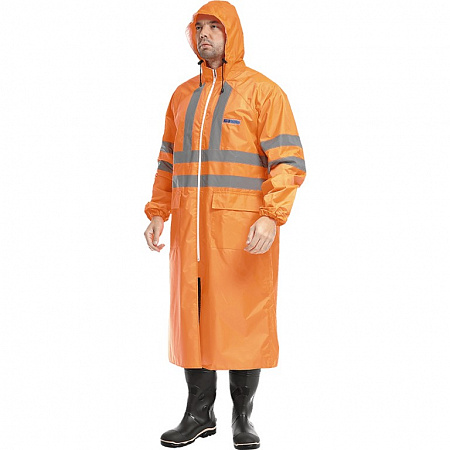Плащ сигнальный«Extra Vision WPL» нейлоновый оранжевый ВЛО 2105