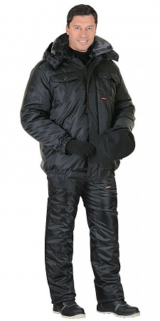 Костюм утепленный "Полюс" с п/к черный КСМ 808