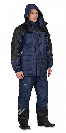 Костюм утепленный "Фотон" с брюками т.синий/черный КСМ 712