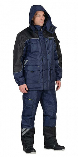 Костюм утепленный &amp;quot;Фотон&amp;quot; с брюками т.синий/черный КСМ 712
