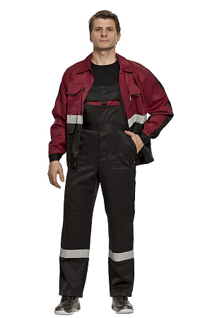Костюм "Ракета" с п/к бордовый/черный КСМ 309 (распродажа)