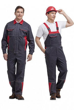 Костюм "Серж" с п/к серый/красный КСМ 338