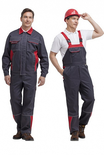 Костюм &amp;quot;Серж&amp;quot; с п/к серый/красный КСМ 338