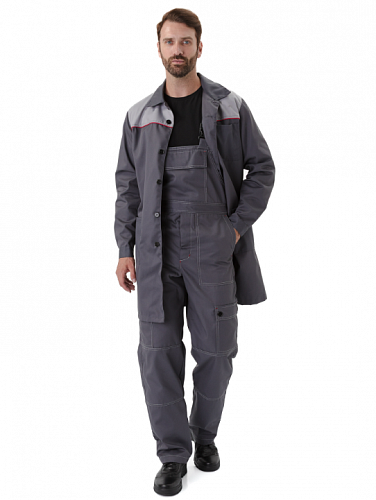 Халат мужской &amp;quot;Фаворит&amp;quot; серый/св. серый ХЛТ 478