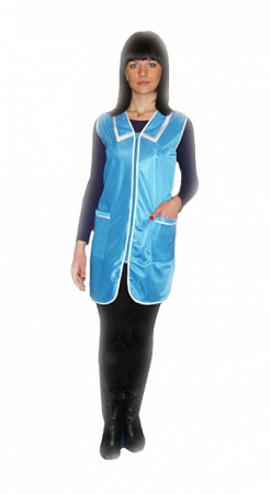Халат женский "Сакура" васильковый (нейлон) ХЛТ 1012