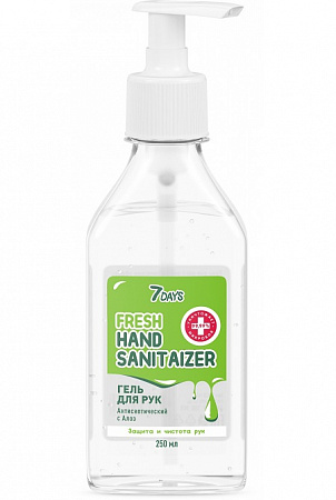 Гель-антисептик с экстрактом Алоэ 250 мл (7 DAYS)
