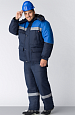 Костюм утепленный "Сибер" с п/к т.синий/василек КСМ 832