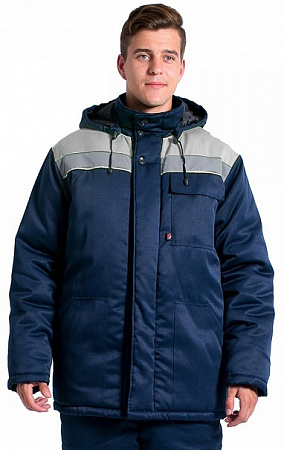 Куртка утепленная "Эксперт" т.синий/серый КРТ 608