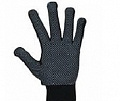 Перчатки нейлоновые с ПВХ черные (уп.12/1080)