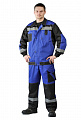 Костюм &amp;quot;Волгарь&amp;quot; с брюками василек/черный КСМ 209
