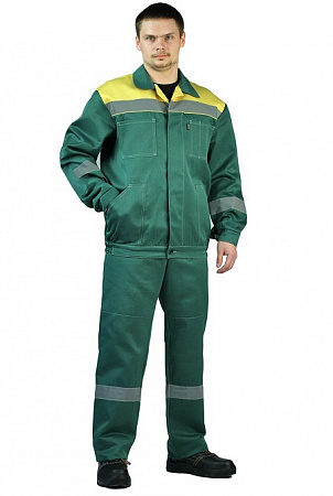 Костюм "Орда" с п/к зеленый/желтый КСМ 319