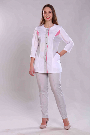 Костюм медицинский женский "Руфина" св.серый КСМ 1668