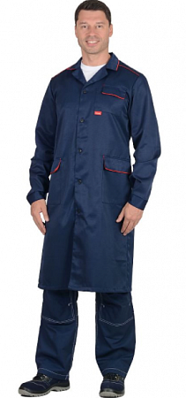 Халат мужской рабочий "Техник" синий ХЛТ 479