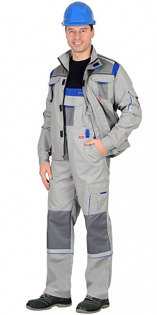 Костюм "Стан" с п/к св.серый/серый/голубой КСМ 337