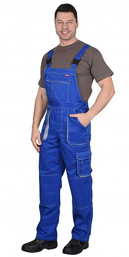 Полукомбинезон &amp;quot;Кроун&amp;quot; васильковый/св.серый ПКМ 006