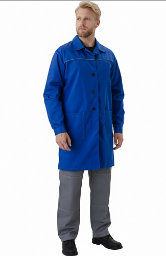 Халат рабочий &amp;quot;Валент&amp;quot; васильковый ХЛТ 480