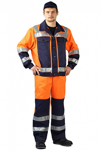 Костюм сигнальный оранжевый &amp;quot;Протект&amp;quot; с п/к СОМ 345