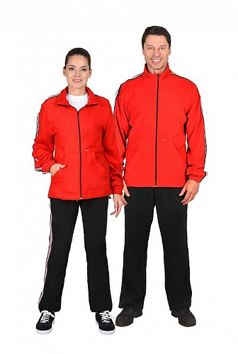 Толстовка &amp;quot;Лампас&amp;quot; красная (флис)