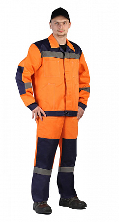 Костюм "Легион" с п/к оранжевый/т.синий КСМ 333