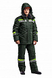 Костюм утепленный "Комфорт" с п/к т.зеленый/неоновый КСМ 820