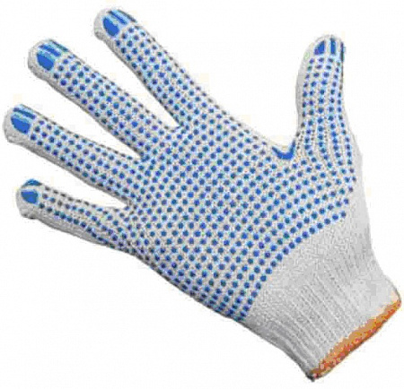 Перчатки трикотажные с ПВХ 10 класс 5-нитей