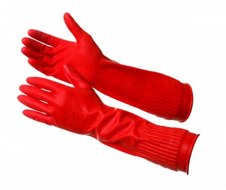 Перчатки латексные ROSE, хозяйственные, удлиненные 12/120