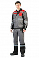 Костюм "Виват" с п/к серый/черный/красный КСМ 391