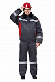 Костюм утепленный &amp;quot;Страйк&amp;quot; с п/к серый/красный КСМ 823