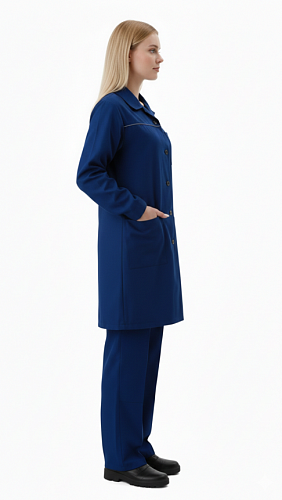Халат рабочий женский &amp;quot;Валент&amp;quot; т.синий ХЛТ 462