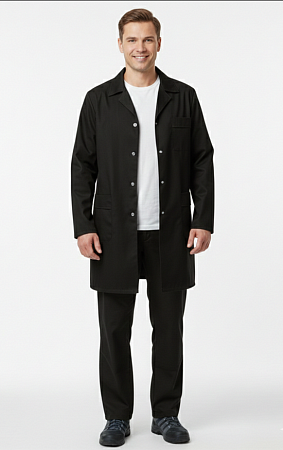 Халат рабочий "Классический" черный (бязь ГОСТ) ХЛТ 472