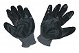 Перчатки нейлоновые черные с черным обливом Люкс