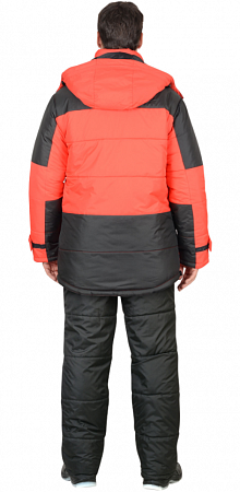 Костюм утепленный "Европа" с брюками красный/черный КСМ 716