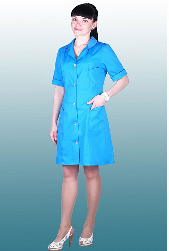 Халат женский &amp;quot;Лилу&amp;quot; васильковый ХЛТ 1007