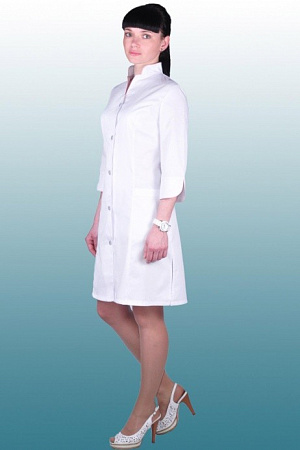 Халат медицинский женский "Иванка" белый ХЛТ 1501