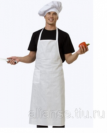 Фартук с грудкой белый (бязь) ФРТ 1331